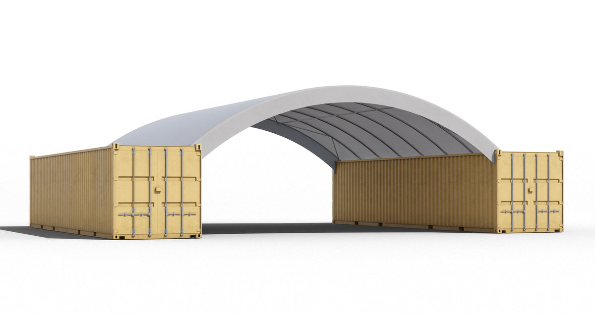 Inside to inside mounted 10m container shelter, single stack