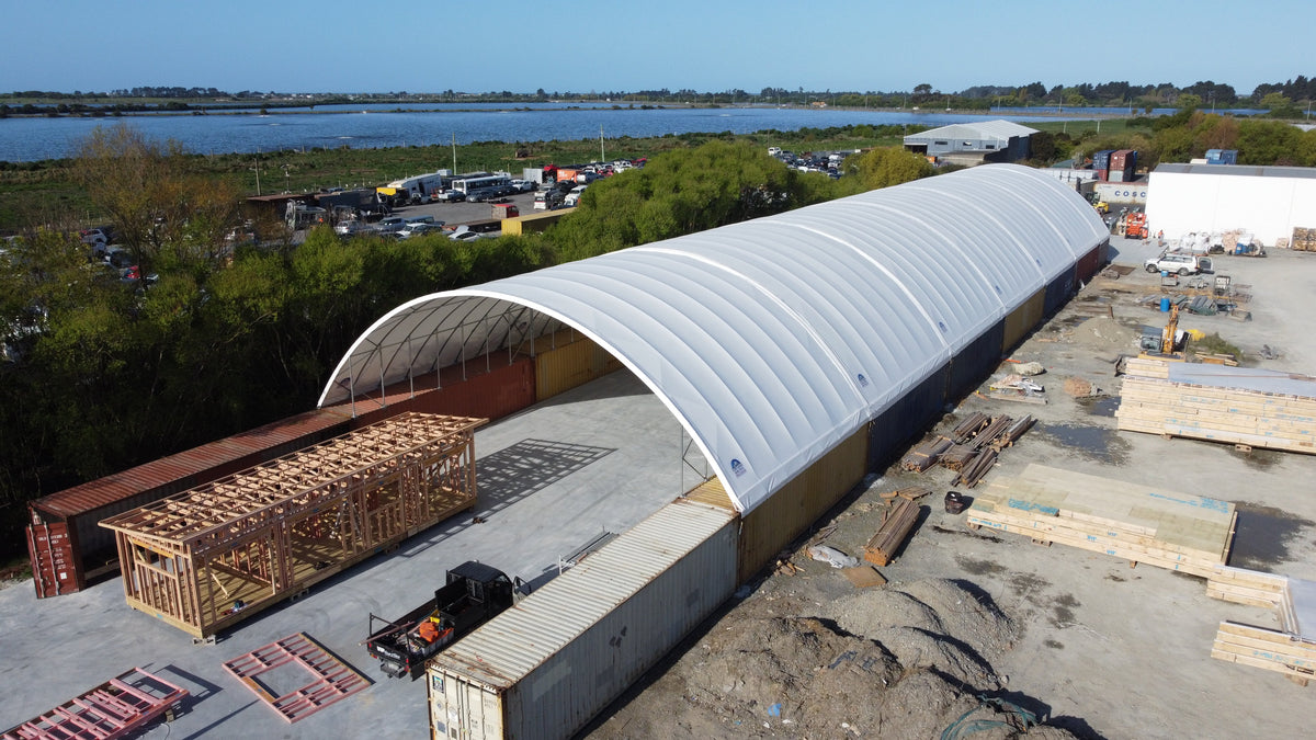 VIP Frame and Truss 103 metre Big Bertha container shelter